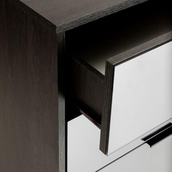 SPECCHIO ΣΥΡΤΑΡΙΕΡΑ 6ΣΥΡΤΑΡΙΑ ΜΑΥΡΟ OAK ΚΑΘΡΕΠΤΗΣ 120x39x80 09-2128 - Image 5