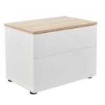 LUCIDO ΚΟΜΟΔΙΝΟ 2ΣΥΡΤΑΡΙΑ ΛΕΥΚΟ OAK ΦΥΣΙΚΟ 58x39x44.5 09-2130