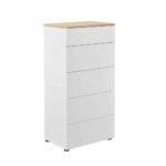 LUCIDO ΣΥΡΤΑΡΙΕΡΑ 5ΣΥΡΤΑΡΙΑ ΛΕΥΚΟ OAK ΦΥΣΙΚΟ 58x39x116.5 09-2131