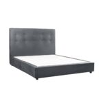 FIFTEEN ΚΡΕΒΑΤΙ (ΓΙΑ ΣΤΡΩΜΑ 160x200cm) ΓΚΡΙ 206x160x110 09-2149 - Image 2