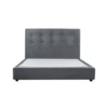 FIFTEEN ΚΡΕΒΑΤΙ (ΓΙΑ ΣΤΡΩΜΑ 160x200cm) ΓΚΡΙ 206x160x110 09-2149 - Image 3