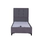 PIANO ΚΡΕΒΑΤΙ ΜΕ ΑΠΟΘΗΚ. ΧΩΡΟ (ΓΙΑ ΣΤΡΩΜΑ 90x200cm) ΓΚΡΙ 07-780 207x97x115 40-0046 - Image 3