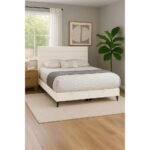 UTOPIA ΚΡΕΒΑΤΙ ΜΕ ΑΠΟΘΗΚ. ΧΩΡΟ ΚΑΙ ΣΤΡΩΜΑ WHITE SMOOTH 06-900 207x160x115 40-0055 - Image 2