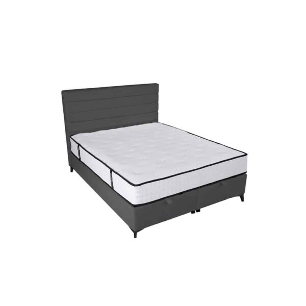 UTOPIA ΚΡΕΒΑΤΙ ΜΕ ΑΠΟΘΗΚ. ΧΩΡΟ ΚΑΙ ΣΤΡΩΜΑ ΓΚΡΙ 34-900 207x160x115 40-0056 - Image 5