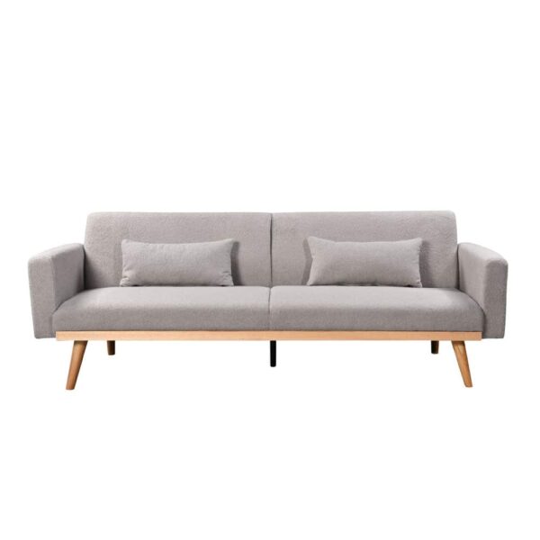 PANTA ΚΑΝΑΠΕΣ ΚΡΕΒΑΤΙ 3ΘΕΣΙΟΣ ΓΚΡΙ ΑΝΟΙΧΤΟ 210x77x77 70-0361 - Image 3