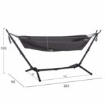 ΑΙΩΡΑ CRAVE HM6304.01 ΑΝΘΡΑΚΙ ΜΕΤΑΛΛΙΚΟΣ ΣΚΕΛΕΤΟΣ-ΣΚΟΥΡΟ ΓΚΡΙ ΥΦΑΣΜΑ 265x93x105Υεκ - Image 2