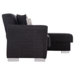 ΓΩΝΙΑΚΟΣ ΚΑΝΑΠΕΣ-ΚΡΕΒΑΤΙ ΜΕ ΑΠΟΘ. ΧΩΡΟ BRONKO HM3291.01 ΑΝΘΡΑΚΙ ΥΦΑΣΜΑ 218x138x77Y - Image 6