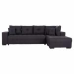 ΓΩΝΙΑΚΟΣ ΚΑΝΑΠΕΣ-ΚΡΕΒΑΤΙ ΜΕ ΑΠΟΘ.ΧΩΡΟ TRENDSTON HM3302.01R ΓΚΡΙ ΥΦΑΣΜΑ 298x177x95Υεκ - Image 4