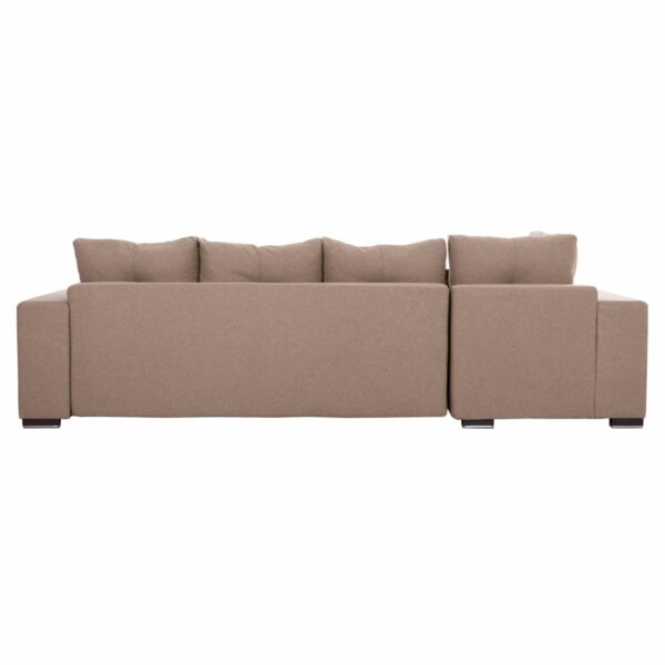 ΓΩΝΙΑΚΟΣ ΚΑΝΑΠΕΣ-ΚΡΕΒΑΤΙ ΜΕ ΑΠΟΘ.ΧΩΡΟ TRENDSTON HM3302.03L ΜΠΕΖ ΥΦΑΣΜΑ 298x177x95Υεκ - Image 6