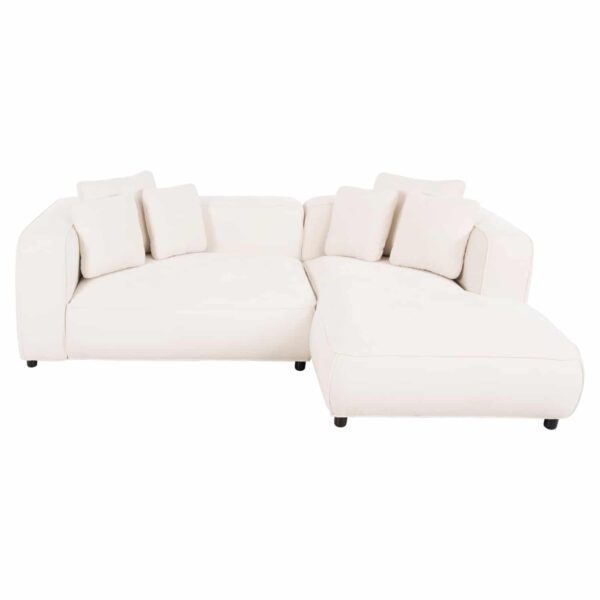 ΚΑΝΑΠΕΣ ΓΩΝΙΑ (ΔΕΞΙΑ) 3-ΘΕΣΙΟΣ GRACE HM3280.02R ΛΕΥΚΟ ΥΦΑΣΜΑ 252x160x70-90Υεκ - Image 3