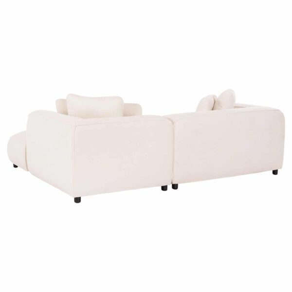 ΚΑΝΑΠΕΣ ΓΩΝΙΑ (ΔΕΞΙΑ) 3-ΘΕΣΙΟΣ GRACE HM3280.02R ΛΕΥΚΟ ΥΦΑΣΜΑ 252x160x70-90Υεκ - Image 5