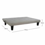 ΚΑΝΑΠΕΣ ΚΡΕΒΑΤΙ ODESSA HM3000.01 ΥΦΑΣΜΑ ΜΠΕΖ 179x80x79 εκ. - Image 6
