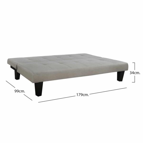 ΚΑΝΑΠΕΣ ΚΡΕΒΑΤΙ ODESSA HM3000.01 ΥΦΑΣΜΑ ΜΠΕΖ 179x80x79 εκ. - Image 6
