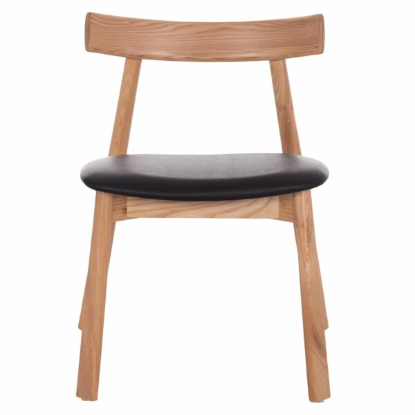KΑΡΕΚΛΑ ΤΡΑΠΕΖΑΡΙΑΣ SEKAN HM18245.04 RUBBERWOOD-ΜΑΥΡΟ PU 60x54x72Υεκ - Image 3