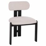 ΚΑΡΕΚΛΑ ΤΡΑΠΕΖΑΡΙΑΣ KARVO HM18252.02 ΕΚΡΟΥ ΥΦΑΣΜΑ--ΞΥΛΟ ΣΕ ΜΑΥΡΟ 57x50x78,5Υεκ.