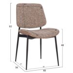 ΚΑΡΕΚΛΑ ΤΡΑΠΕΖΑΡΙΑΣ CONTI HM9983.02 ΜΑΥΡΟ ΜΕΤΑΛΛΟ--ΚΑΦΕ ΥΦΑΣΜΑ 49x56x82Υεκ. - Image 2