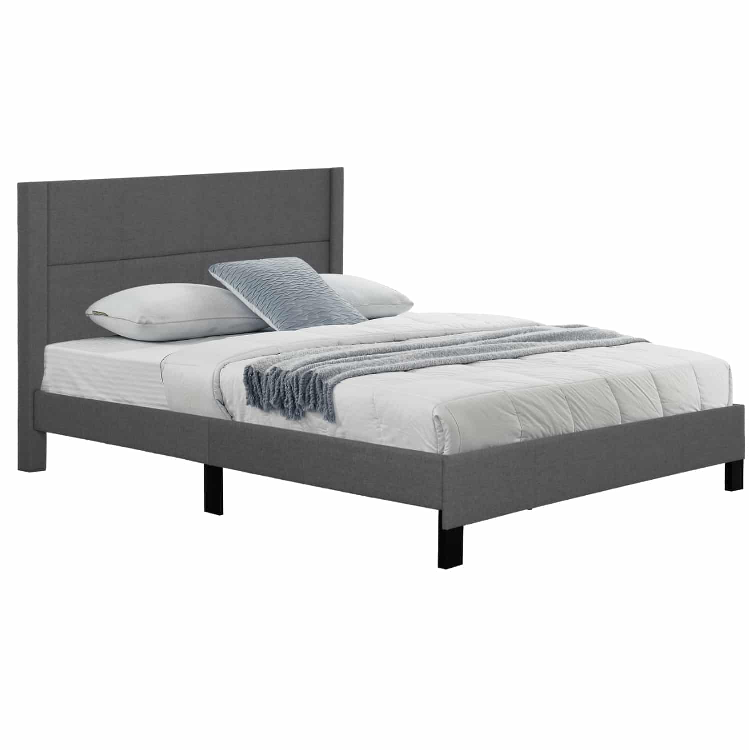 HM666.12 ΚΡΕΒΑΤΙ TRILLOP HM666.12 ΓΚΡΙ ΥΦΑΣΜΑ ΓΙΑ ΣΤΡΩΜΑ 160X200εκ. - Image 1