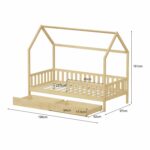 ΚΡΕΒΑΤΙ ΠΑΙΔΙΚΟ ΜΕ ΣΥΡΤΑΡΙΑ PHYLLIS HM724.01 τ.MONTESSORI ΦΥΣΙΚΟ 196x97x161Υεκ. - Image 3