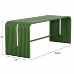 ΠΑΓΚΑΚΙ 2-ΘΕΣΙΟ ΣΕΙΡΑ INTREPID HM6327.07 ΑΛΟΥΜΙΝΙΟ ΣΕ ΠΡΑΣΙΝΟ ΧΡΩΜΑ 109,5x37x42Υ - Image 2