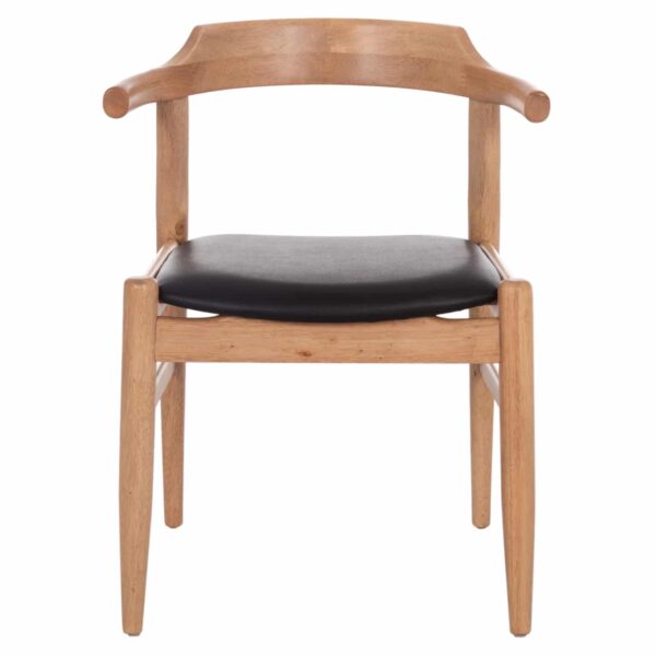 ΠΟΛΥΘΡΟΝΑ CERSEI HM9946.01 RUBBERWOOD ΣΕ LIGHT OAK & PU ΣΕ ΜΑΥΡΟ 57x53x72Υεκ - Image 3