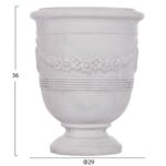 ΣΕΤ 3ΤΜΧ ΓΛΑΣΤΡΕΣ ΜΕ ΑΝΑΓΛΥΦΟ GARDENER HM4729 FIBERCLAY-ΣΕ ΥΠΟΛΕΥΚΟ Φ58x72.5Υεκ - Image 5