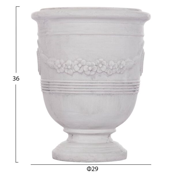 ΣΕΤ 3ΤΜΧ ΓΛΑΣΤΡΕΣ ΜΕ ΑΝΑΓΛΥΦΟ GARDENER HM4729 FIBERCLAY-ΣΕ ΥΠΟΛΕΥΚΟ Φ58x72.5Υεκ - Image 5