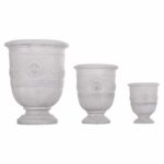 ΣΕΤ 3ΤΜΧ ΓΛΑΣΤΡΕΣ ΜΕ ΑΝΑΓΛΥΦΟ GARDENER HM4729 FIBERCLAY-ΣΕ ΥΠΟΛΕΥΚΟ Φ58x72.5Υεκ - Image 6