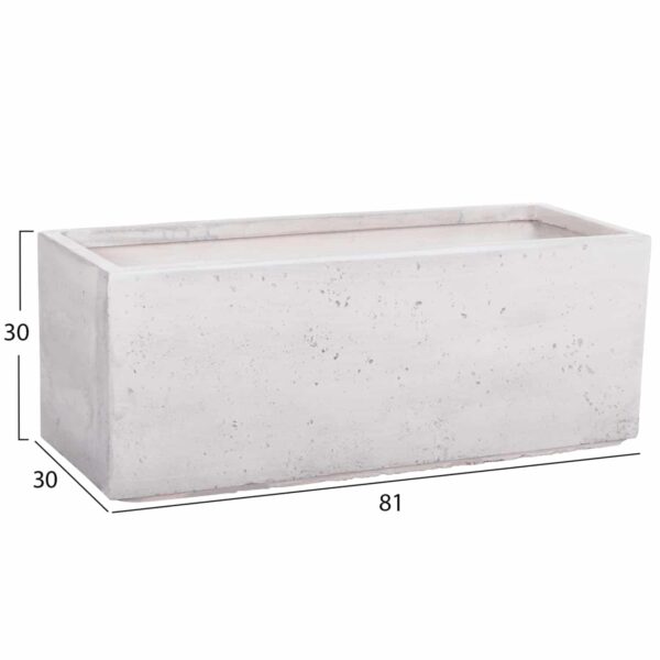 ΣΕΤ 3ΤΜΧ ΓΛΑΣΤΡΕΣ ΟΡΘΟΓΩΝΙΕΣ GARDENER HM4723 FIBERCLAY ΓΚΡΙ CEMENT 81x30x30Υεκ. - Image 3