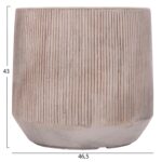 ΣΕΤ 3ΤΜΧ ΓΛΑΣΤΡΕΣ ΣΤΡΟΓΓΥΛΕΣ ΣΕΙΡΑ GARDENER HM4724 FIBERCLAY-ΧΡΩΜΑ CEMENT Φ55x55Υεκ - Image 4