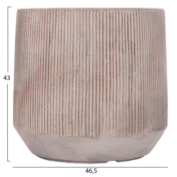 ΣΕΤ 3ΤΜΧ ΓΛΑΣΤΡΕΣ ΣΤΡΟΓΓΥΛΕΣ ΣΕΙΡΑ GARDENER HM4724 FIBERCLAY-ΧΡΩΜΑ CEMENT Φ55x55Υεκ - Image 4