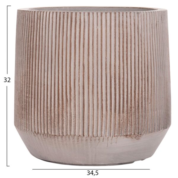 ΣΕΤ 3ΤΜΧ ΓΛΑΣΤΡΕΣ ΣΤΡΟΓΓΥΛΕΣ ΣΕΙΡΑ GARDENER HM4724 FIBERCLAY-ΧΡΩΜΑ CEMENT Φ55x55Υεκ - Image 5