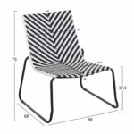 ΣΕΤ LOUNGE 3TMX ΕΞ.ΧΩΡΟΥ PONY HM21193 ΜΕΤΑΛΛΟ ΣΕ ΓΚΡΙ--ΣΥΝΘ.RATTAN ΣΕ ΛΕΥΚΟ-ΜΑΥΡΟ - Image 3