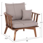 ΣΕΤ ΣΑΛΟΝΙ ΕΞΩΤ.ΧΩΡΟΥ 4TMX HARRA HM6236 ΞΥΛΟ ΑΚΑΚΙΑΣ ΦΥΣΙΚΟ--ΜΑΞΙΛΑΡΙΑ ΓΚΡΙ - Image 3