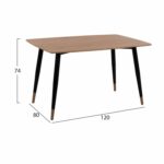 ΣΕΤ ΤΡΑΠΕΖΑΡΙΑΣ 5ΤΜΧ ALIZA HM11196.01 MDF TOP-ΒΕΛΟΥΔΟ ΓΚΡΙ & ΜΕΤΑΛΛΟ ΜΑΥΡΟ - Image 2