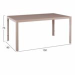 ΣΕΤ ΤΡΑΠΕΖΑΡΙΑΣ 5ΤΜΧ OFER HM21015 ΤΡΑΠΕΖΙ & 4 ΚΑΡΕΚΛΕΣ ΜΕΤΑΛΛΟ ΣΕ ΚΑΠΟΥΤΣΙΝΟ - Image 2