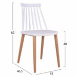 ΣΕΤ ΤΡΑΠΕΖΑΡΙΑΣ 5ΤΜΧ MINIMAL HM21172 MDF TOP ΣΕ ΛΕΥΚΟ-ΣΚΕΛΕΤΟΣ ΣΕ ΦΥΣΙΚΟ ΞΥΛΟΥ - Image 3