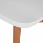 ΣΕΤ ΤΡΑΠΕΖΑΡΙΑΣ 5ΤΜΧ MINIMAL HM21172 MDF TOP ΣΕ ΛΕΥΚΟ-ΣΚΕΛΕΤΟΣ ΣΕ ΦΥΣΙΚΟ ΞΥΛΟΥ - Image 4