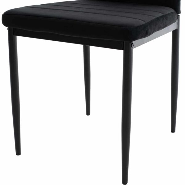 ΣΕΤ ΤΡΑΠΕΖΑΡΙΑΣ 5ΤΜΧ MINIMAL HM21173 MDF TOP ΜΑΥΡΟ-ΒΕΛΟΥΔΟ & ΜΕΤΑΛΛΟ ΜΑΥΡΟ - Image 6