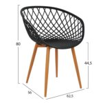 ΣΕΤ ΤΡΑΠΕΖΑΡΙΑΣ 5ΤΜΧ ARIADNE HM21174 MDF TOP & ΠΟΛΥΠΡΟΠΥΛΕΝΙΟ ΣΕ ΜΑΥΡΟ - Image 3