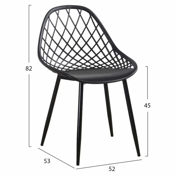 ΣΕΤ ΤΡΑΠΕΖΑΡΙΑΣ 5ΤΜΧ LIO HM21175 MDF TOP & ΠΟΛΥΠΡΟΠΥΛΕΝΙΟ ΣΕ ΜΑΥΡΟ - Image 3