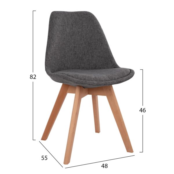 ΣΕΤ ΤΡΑΠΕΖΑΡΙΑΣ 5ΤΜΧ VEGAS HM21177 MDF TOP ΣΕ ΓΚΡΙ--ΥΦΑΣΜΑ ΣΕ ΓΚΡΙ - Image 3