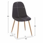 ΣΕΤ ΤΡΑΠΕΖΑΡΙΑΣ 5ΤΜΧ MINARDO HM21179 MDF TOP ΣΕ ΜΑΥΡΟ--ΣΚΟΥΡΟ ΓΚΡΙ ΥΦΑΣΜΑ - Image 3