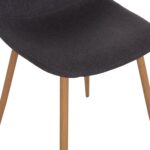 ΣΕΤ ΤΡΑΠΕΖΑΡΙΑΣ 5ΤΜΧ MINARDO HM21179 MDF TOP ΣΕ ΜΑΥΡΟ--ΣΚΟΥΡΟ ΓΚΡΙ ΥΦΑΣΜΑ - Image 5