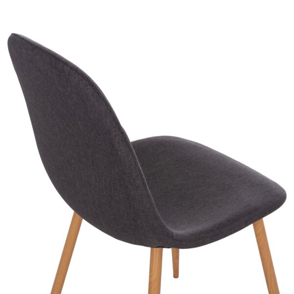 ΣΕΤ ΤΡΑΠΕΖΑΡΙΑΣ 5ΤΜΧ MINARDO HM21179 MDF TOP ΣΕ ΜΑΥΡΟ--ΣΚΟΥΡΟ ΓΚΡΙ ΥΦΑΣΜΑ - Image 6