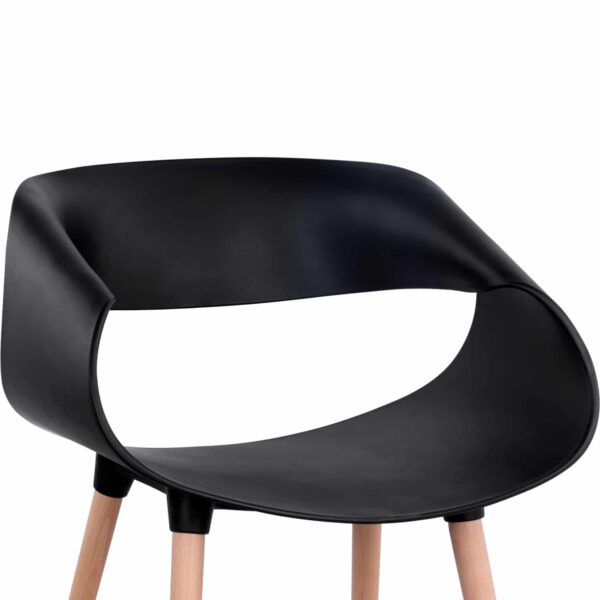 ΣΕΤ ΤΡΑΠΕΖΑΡΙΑΣ 5ΤΜΧ MAGGIE HM21187 MDF TOP & ΠΟΛΥΠΡΟΠΥΛΕΝΙΟ ΣΕ ΜΑΥΡΟ ΧΡΩΜΑ - Image 4