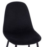 ΣΕΤ ΤΡΑΠΕΖΑΡΙΑΣ 5ΤΜΧ BROLIN HM21191 MDF TOP-ΜΕΤΑΛΛΙΚΑ ΠΟΔΙΑ-ΒΕΛΟΥΔΟ--ΜΑΥΡΟ - Image 4