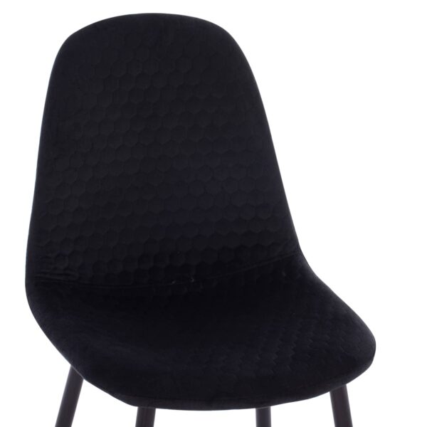 ΣΕΤ ΤΡΑΠΕΖΑΡΙΑΣ 5ΤΜΧ BROLIN HM21191 MDF TOP-ΜΕΤΑΛΛΙΚΑ ΠΟΔΙΑ-ΒΕΛΟΥΔΟ--ΜΑΥΡΟ - Image 4