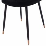 ΣΕΤ ΤΡΑΠΕΖΑΡΙΑΣ 5ΤΜΧ BROLIN HM21191 MDF TOP-ΜΕΤΑΛΛΙΚΑ ΠΟΔΙΑ-ΒΕΛΟΥΔΟ--ΜΑΥΡΟ - Image 5