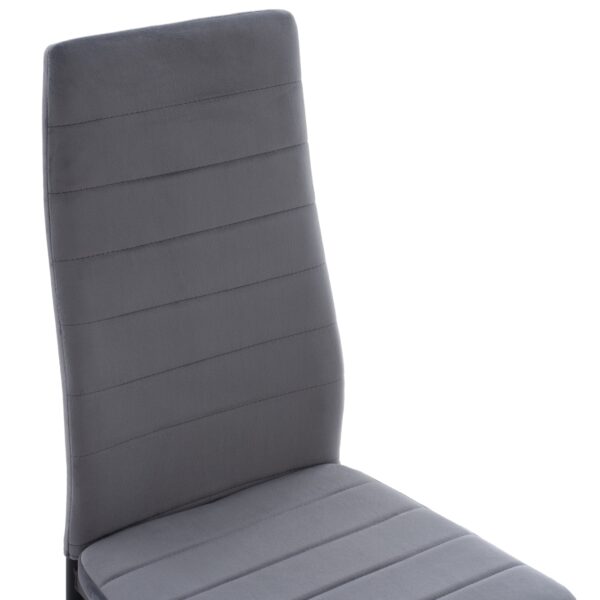 ΣΕΤ ΤΡΑΠΕΖΑΡΙΑΣ 5ΤΜΧ LADY HM21199.01 ΓΥΑΛΙ--ΜΕΤΑΛΛΟ ΣΕ ΜΑΥΡΟ & ΒΕΛΟΥΔΟ ΓΚΡΙ - Image 6