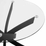 ΣΕΤ ΤΡΑΠΕΖΑΡΙΑΣ 5ΤΜΧ LADY HM21199.02 ΓΥΑΛΙ--ΜΕΤΑΛΛΟ ΣΕ ΜΑΥΡΟ & ΒΕΛΟΥΔΟ ΣΑΠΙΟ ΜΗΛΟ - Image 5